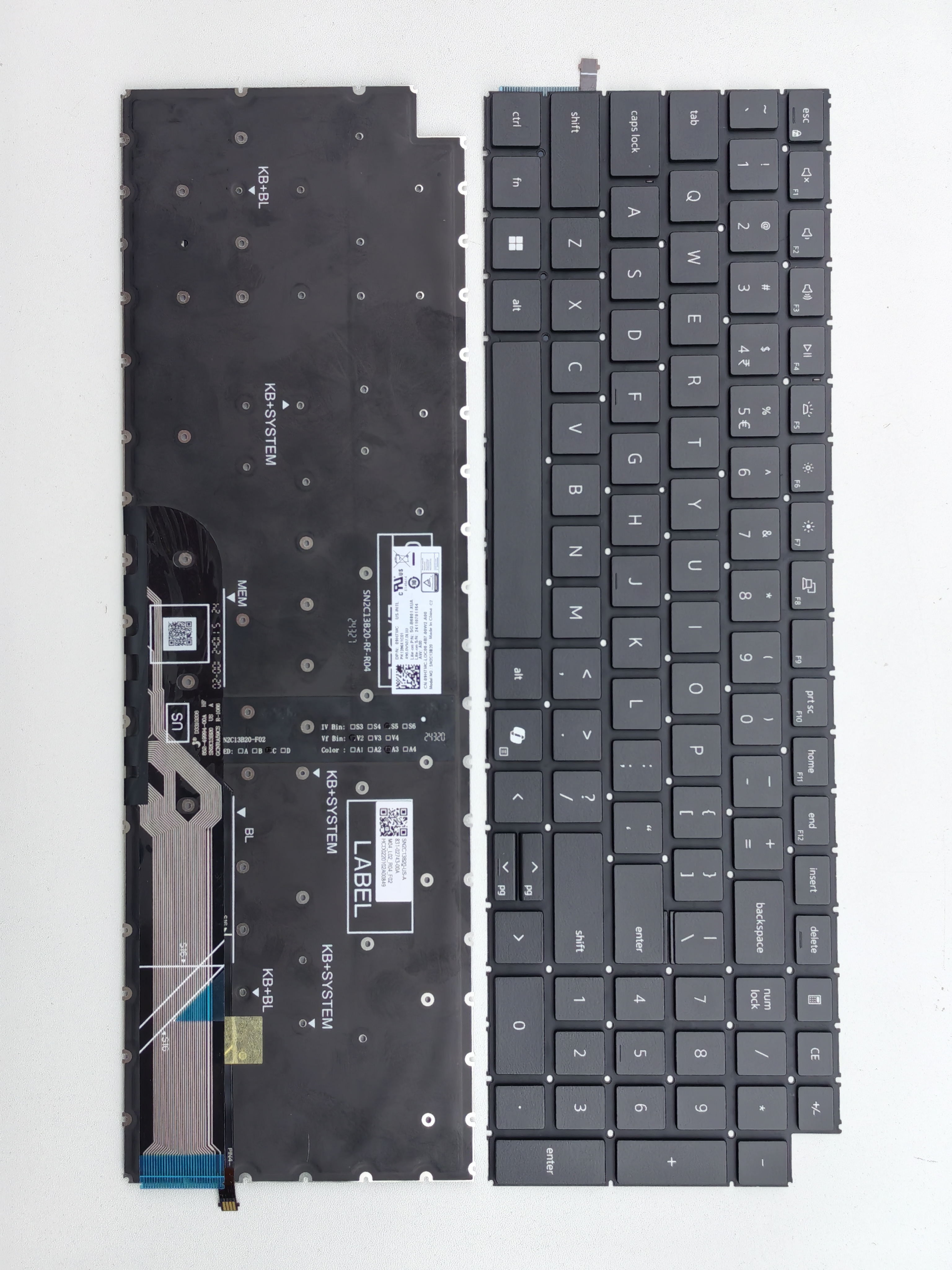 Picture of New Replacement Laptop Keyboard For DELL 5640/inspiron 16 5640 AI key BLACK Backlit US Layout